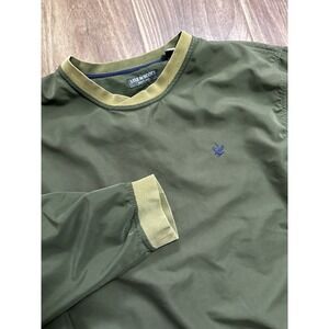 Lyle & Scott Scotland Mens Army Green Pullover Sz LG Golf L/S Windbreaker‎
